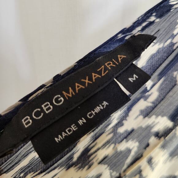 BCBGMAXAZRIA Silk Batik and Stiped Sundress, M - Picture 9 of 14